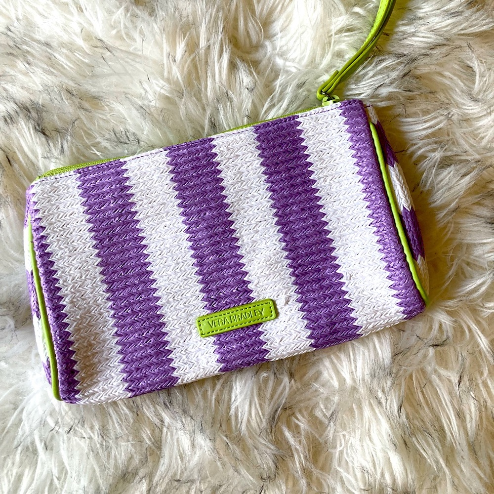 💚💜Vera Bradley Striped Clutch 💜💚